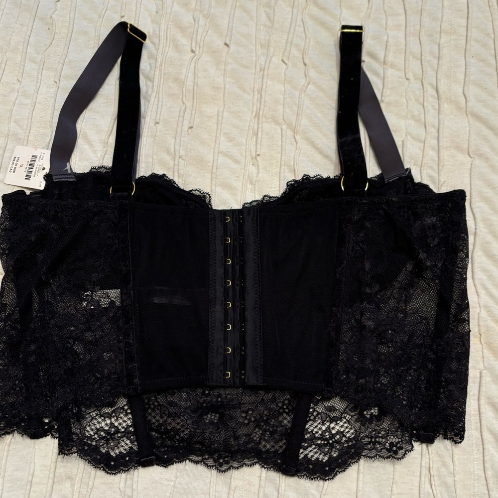 Anthropologie Lace Velvet Corset Top NWT - Picture 5 of 11